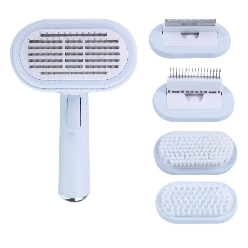 Fur-Control 5-in-1 pet grooming brush set with five attachments