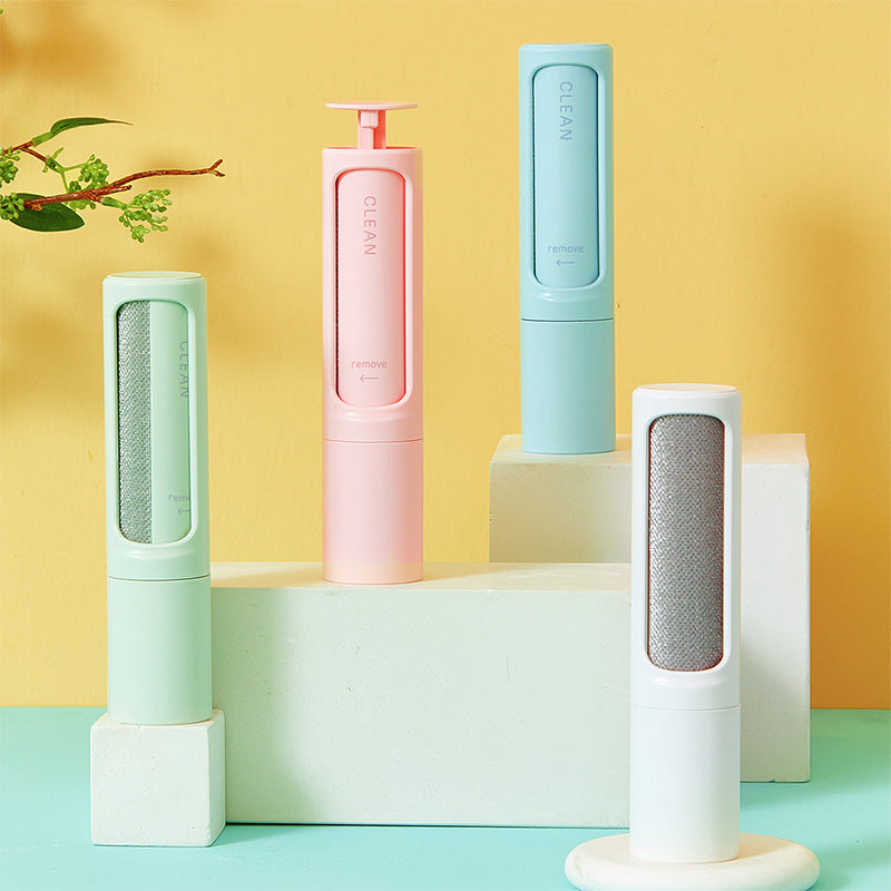 Reusable self-cleaning pet hair remover brushes in four colours