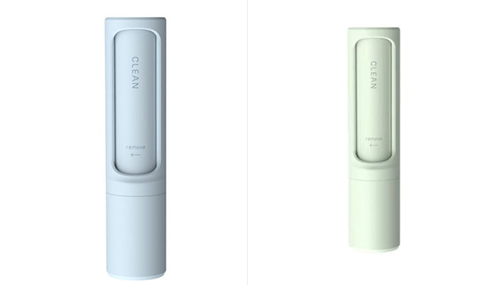 Blue and green reusable pet hair remover colour options